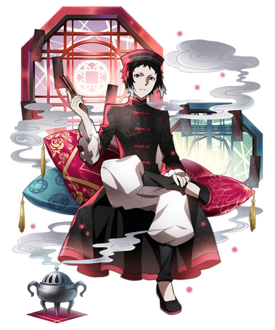Akutagawa Ryuunosuke Chinatown card from the Bungou Stray Dogs mobile game.